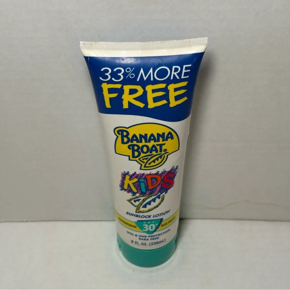 Vintage 90s Banana Boat Kids Sunscreen Lotion SPF 30